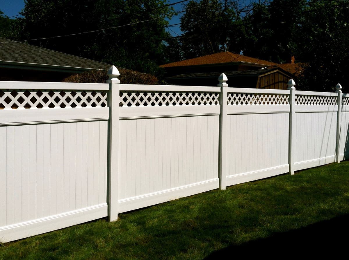 Vinyl fence installation